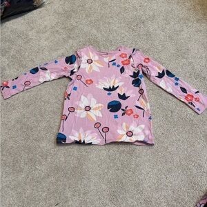 Tea Collection Pink Floral Long Sleeve Tee